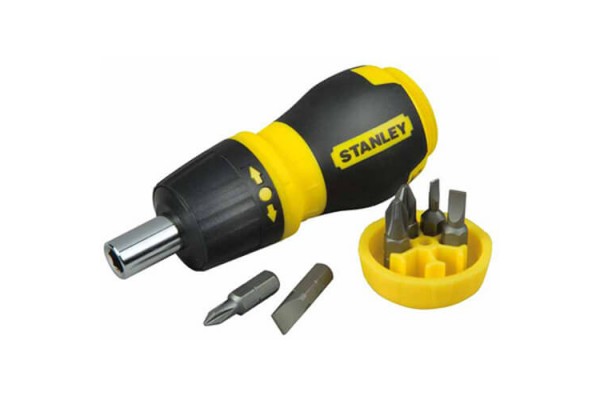 Викрутка - набір Multibit Stubby, реверсивна, з шістьма змінними бітами STANLEY 0-66-358