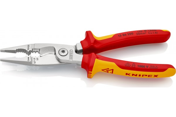 Електромонтажні кліщі KNIPEX 200 мм (13 86 200)