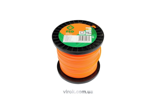 Жилка для тримера квадрат із серцевиною на котушці FLO 2.7 мм х 70 м