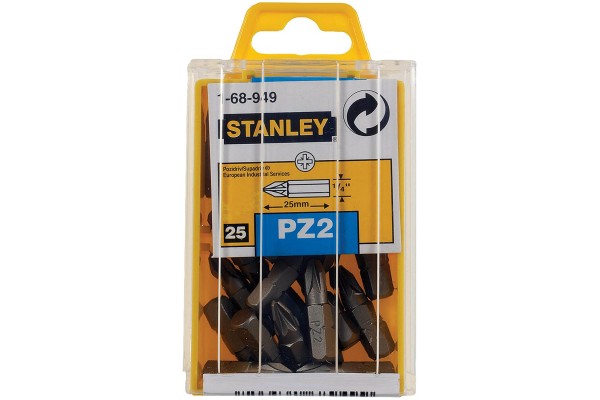 Біта з шестигранним хвостовиком 1/4 під шліц Pz2 довжиною 25 мм STANLEY 1-68-949