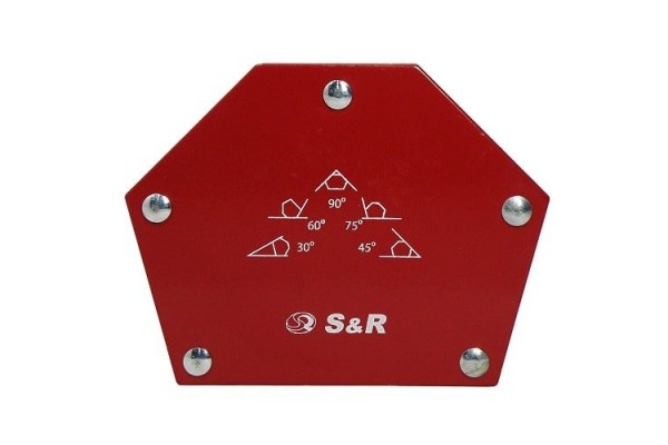 Магнітний кутник для зварювання S & R 5-вугільний: 30˚, 45˚, 60˚, 75˚, 90˚ 290201009