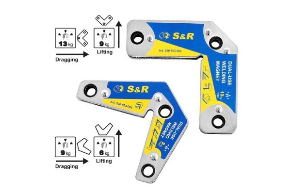 Набір зварювальних магнітів S & R 2шт. 9кг і 13кг 290803000