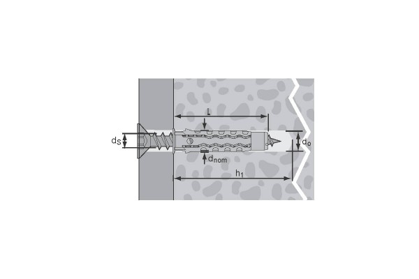 Дюбель нейлоновий MQ Quattro® 12x60 Mungo 1050120