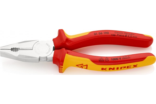 Плоскогубці KNIPEX 190 мм (01 06 190)