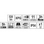 Ліхтар LED-діодний акумулятор YATO Li-Ion 3.7 В, 15 Вт, 600-1200 Лм, з ручкою, зарядний USB пристрій