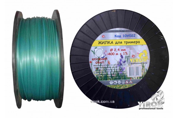 Жилка для тримера "Кручений ОВАЛ" TM VIROK 2.4 мм x 400 м