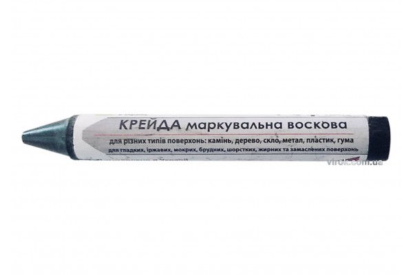 Крейда маркувальна воскова ТМ VIROK чорна 13 мм 12 шт