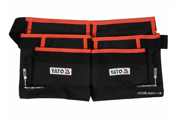 Пояс з 4 кишенями для інструментів і 2 петлями для молотків YATO