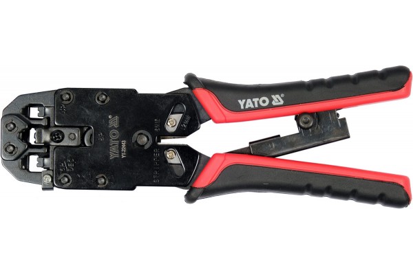 Кліщі для обтискання і зачистки проводів YATO, тип RJ45, RJ10, RJ11, L= 205 мм