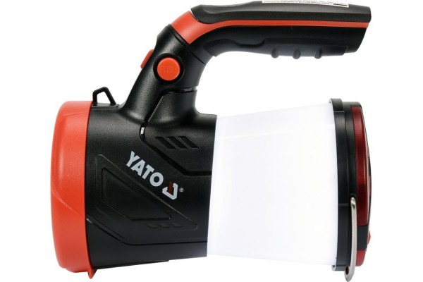 Ліхтар LED-діодний акумулятор YATO Li-Ion 3.7 В, 15 Вт, 600-1200 Лм, з ручкою, зарядний USB пристрій