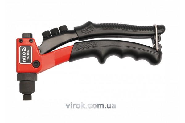 Заклепочник ручний YATO для нітів Ø=2.4, 3.2, 4, 4.8 мм 200 мм
