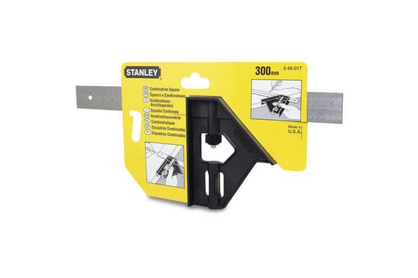 Косинець комбінований довжина лінійки 300 мм STANLEY 2-46-017