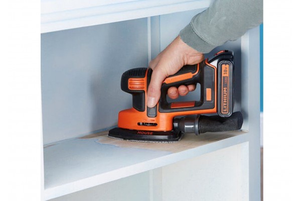 Шліфмашина вібраційна акумуляторна Black+Decker Li-Ion 18 В