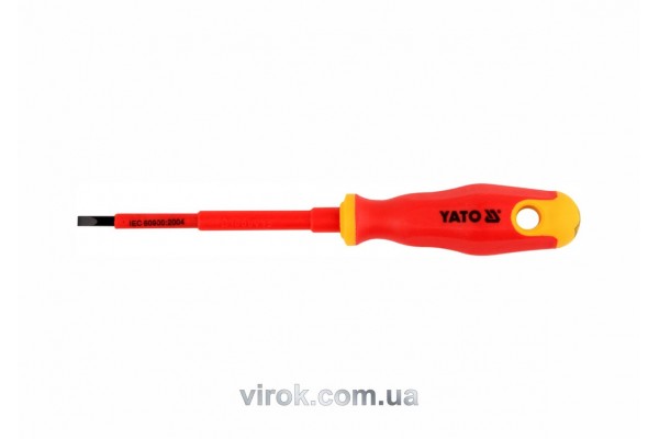 Викрутка діелектрична плоска YATO SL5.5 x 125 мм VDE до 1000 В