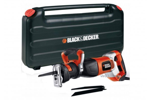 Пила шабельна мережева Black+Decker 1050 Вт + кейс і аксесуари