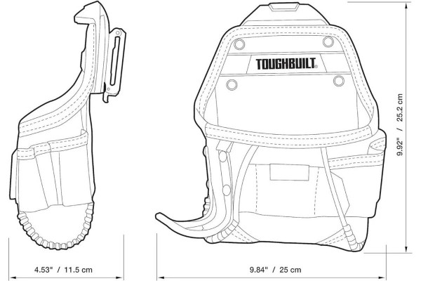 Будівельна поясна сумка для молотка ToughBuilt ClipTech (TB-CT-24)