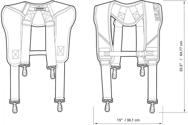 Підтяжки для монтажного поясу ToughBuilt GELFIT (TB-CT-51G)