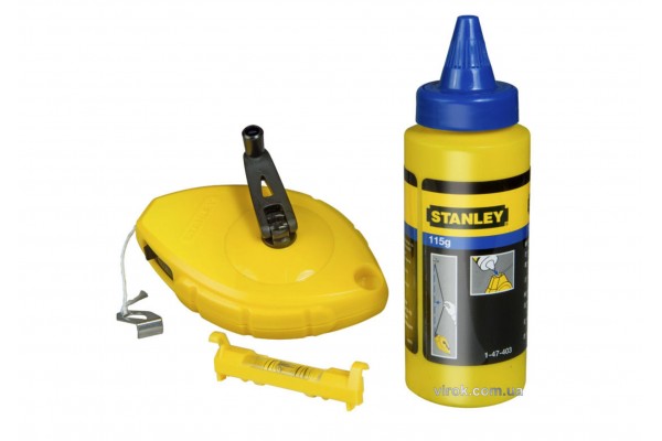 Шнур розмічальний STANLEY "PowerWinder" 30 м з крейдою порошковою 45 г