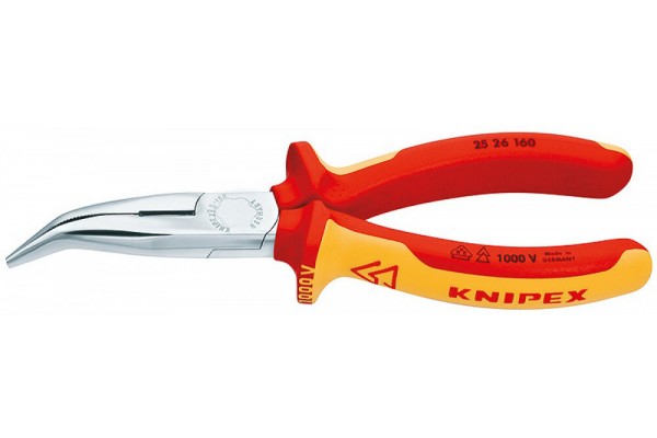 Плоскі круглогубці KNIPEX VDE 160 мм (25 26 160)