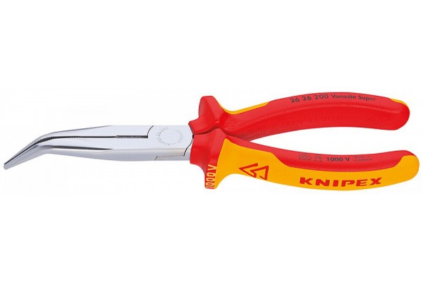 Плоскі круглогубці KNIPEX VDE 200 мм (26 26 200)