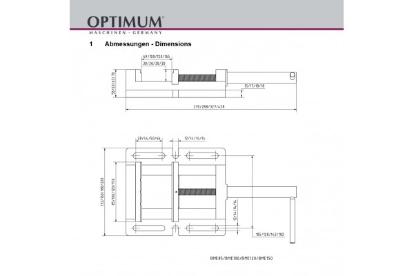 Верстатні лещата Optimum BME 120