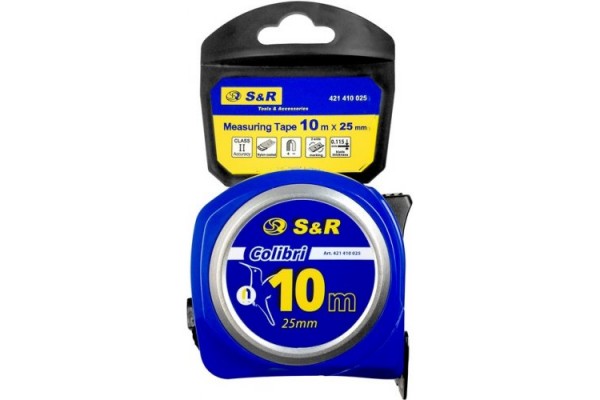 Рулетка S & R 10 м Mustang ABS корпус(421410025)