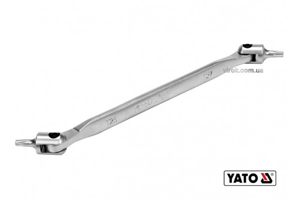 Ключ TORX двосторонній на шарнірах YATO Т25 х Т27 216 мм Cr-V