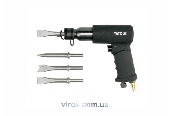 Молоток пневматичний YATO 1/4" 10 мм 3200 уд/хв 560 л/хв + насадки