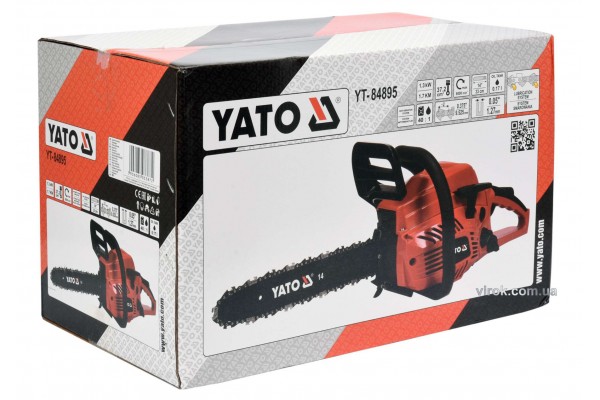 Бензопила ланцюгова YATO 37.2 см³ 1.3 кВт шина- 14" (33 см)