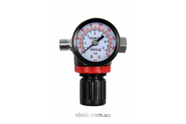Манометр з редукційним клапаном YATO 1/4" 1.2 Mпа