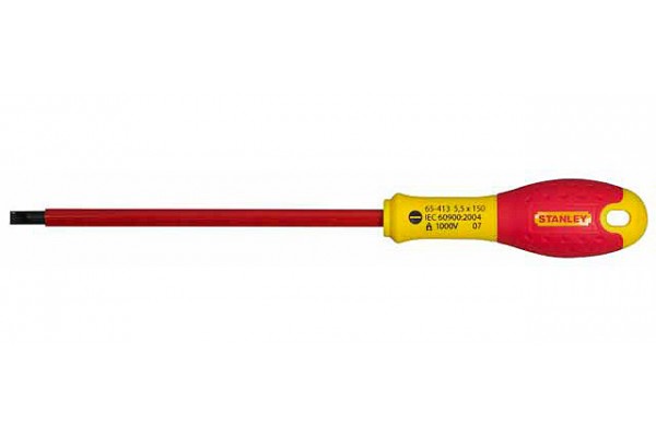 Викрутка діелектрична плоска STENLEY "FatMax VDE 1000V" SL5.5 x 150 мм