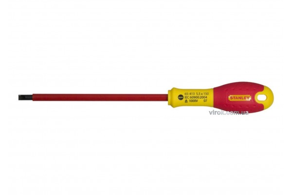 Викрутка діелектрична плоска STENLEY "FatMax VDE 1000V" SL5.5 x 150 мм