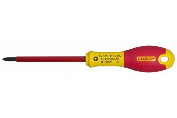 Викрутка діелектрична хрестова STENLEY "FatMax VDE 1000V" PH1 x 100 мм
