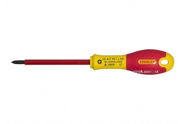 Викрутка діелектрична хрестова STENLEY "FatMax VDE 1000V" PH1 x 100 мм