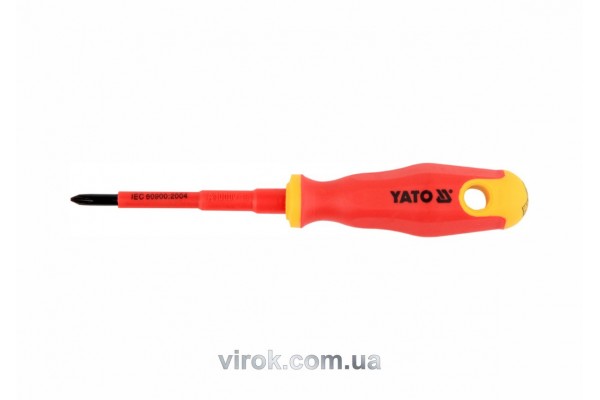 Викрутка діелектрична хрестова YATO PH1 x 80 мм VDE до 1000 В