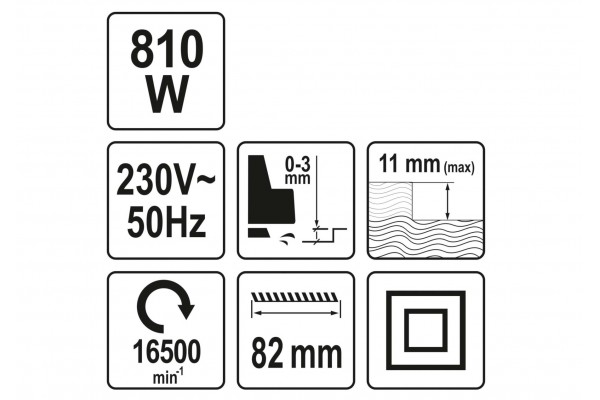 Рубанок мережевий YATO 810 Вт