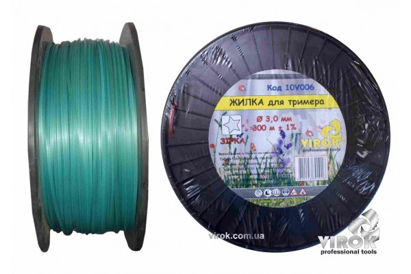 Жилка для тримера "ЗІРКА" TM VIROK 3.0 мм x 300 м