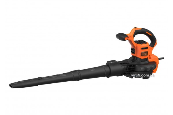 Порохотяг садовий з подрібнювачем мережевий Black+Decker 3 кВт 72 л 11.7 м³/хв 2 сопла