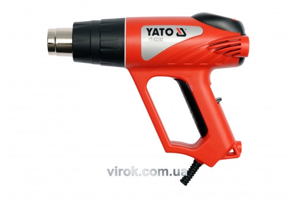 Фен технічний YATO 2 кВт 550°C + аксесуари і кейс
