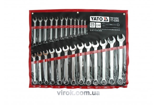 Набір ключів комбінованих YATO М6-32 мм 25 шт