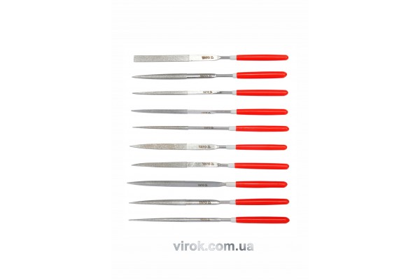 Набір надфілів алмазних YATO 140/50 х 3 мм 10 шт