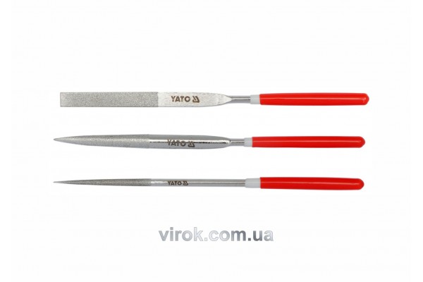 Набір надфілів алмазних YATO 160/50 х 4 мм 3 шт
