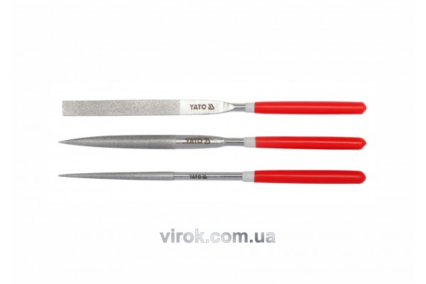 Набір надфілів алмазних YATO 180/70 х 5 мм 3 шт
