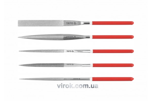Набір надфілів алмазних YATO 180/70 х 5 мм 5 шт