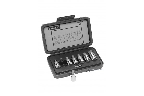 Набір головок торцевих з насадками HEX STANLEY 1/2" H6-H19 мм 7 шт