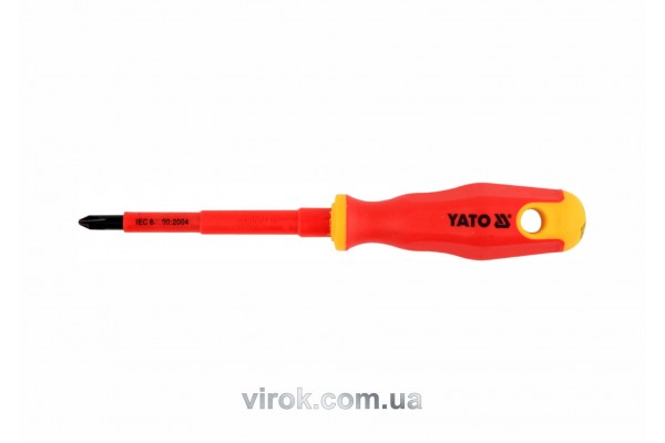 Викрутка діелектрична хрестова YATO PH2 x 100 мм VDE до 1000 В