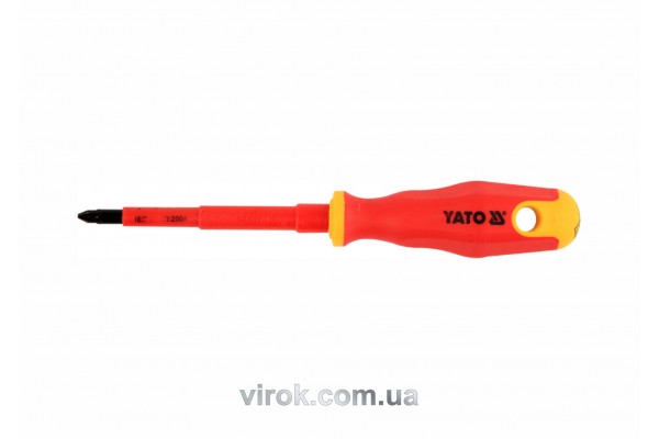 Викрутка діелектрична хрестова YATO PZ2 x 100 мм VDE до 1000 В
