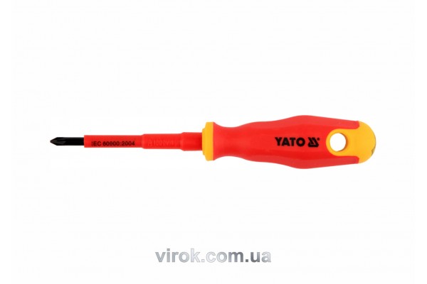 Викрутка діелектрична хрестова YATO PZ1 x 80 мм VDE до 1000 В