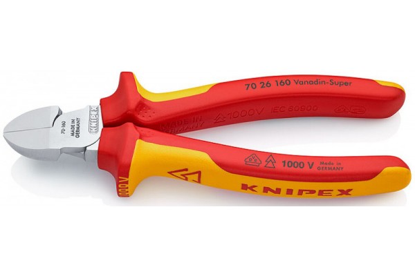 Кусачки бокові KNIPEX VDE 160 мм (70 26 160)