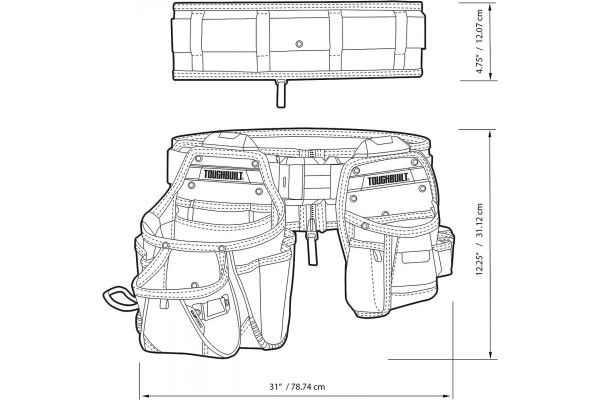 Комплект (ремінь та 2 сумки) ToughBuilt ClipTech (TB-CT-111-CP)